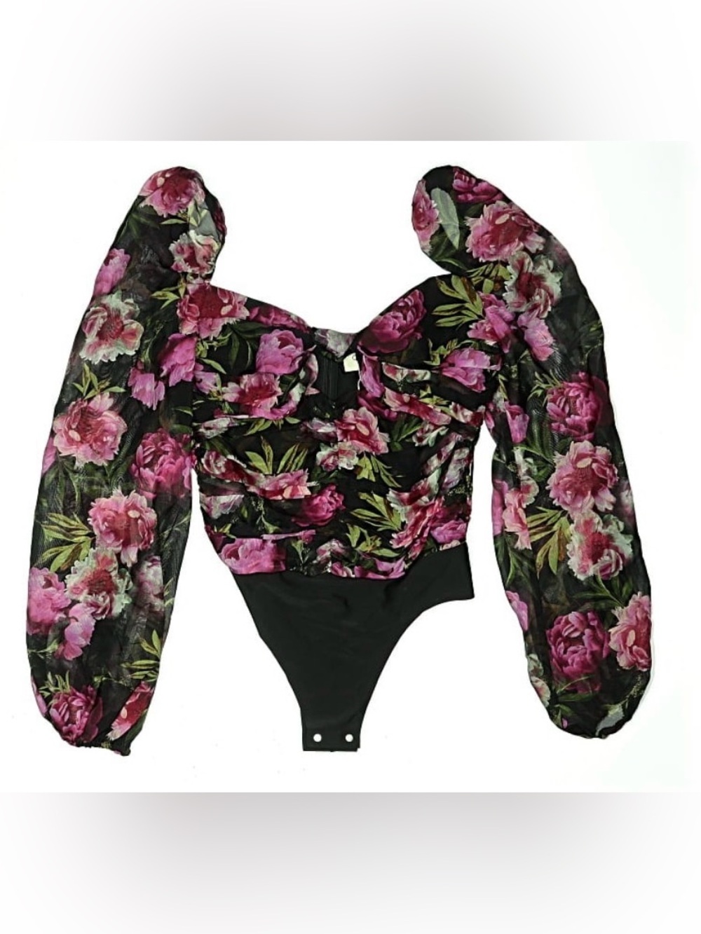 NWT Cami NYC KIMMY Floral Print Silk Bodysuit Sz.0